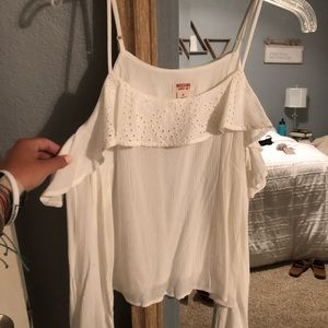 White off shoulder shirt